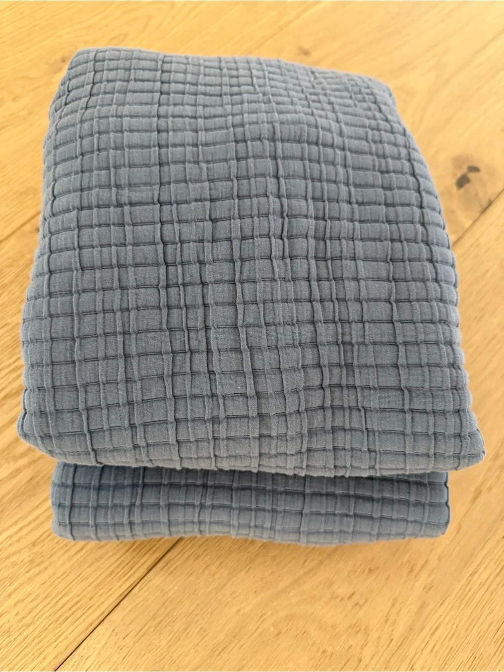NWOT Quince Organic Ribbed Cotton Shams – Mineral – Standard